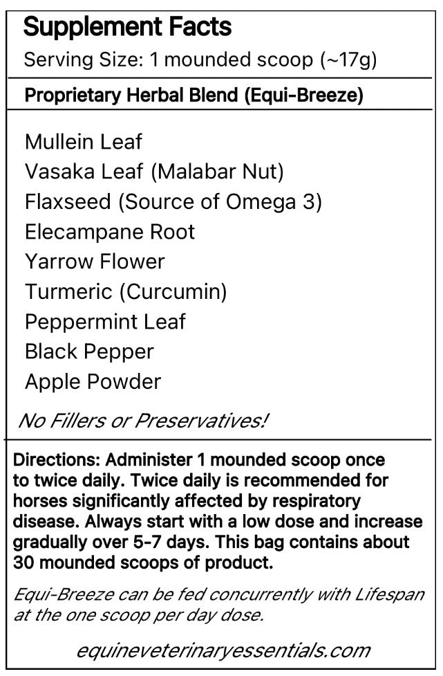 Equi-Breeze | Veterinarian Formulated Equine Respiratory Supplement